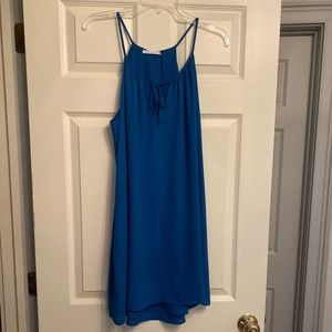Tie front racer back dress